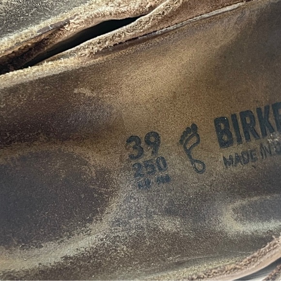 Birkenstock Gizeh Brown Leather Thong Cork Sandals Size 8 Euro 39 - Picture 13 of 14